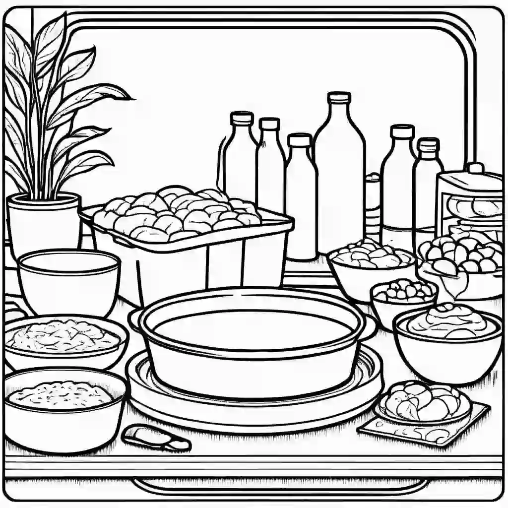 Baking sheet coloring pages